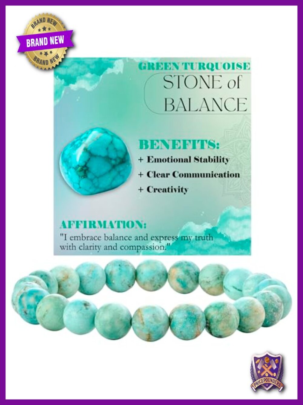 Handmade Beaded Stretch Bracelet Natural Stone Elastic Jewelry Gift for Women